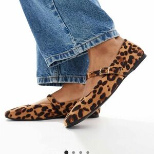 ASOS Leopard Print Mary Jane Ballet Flats